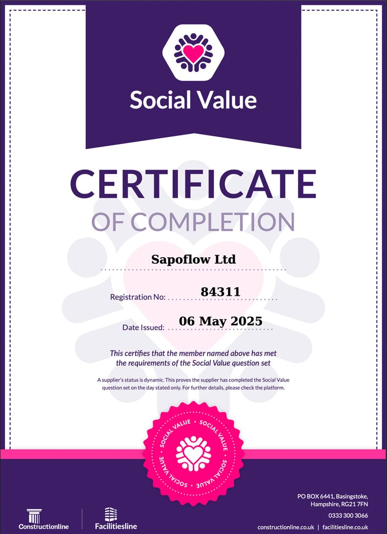 Constructionline Social Value Certificate